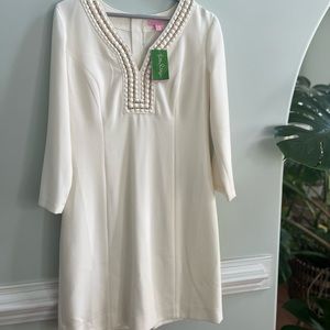 NWT Lilly Pulitzer Bennett Shift Dress Cameo White Size 10 $288.00 retail